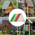 thumbnail image 4 of de columpios Lona de repuesto, protección solar parasol Cubierta para lluvia Protección parasol Toldo de tejado de tejado Patio de , Verde Beige Rojo shamjiam Toldo del techo del patio de recreo, 4 of 7