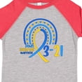 thumbnail image 4 of Inktastic 3-21 World Down Syndrome Day Blue and Yellow Rainbow Ribbon Boys or Girls Toddler T-Shirt, 4 of 5
