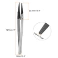 thumbnail image 2 of Uxcell 2pcs Precision Ceramic Tweezer 5" Stainless Steel Tweezers Anti-Static Round Head, 2 of 6