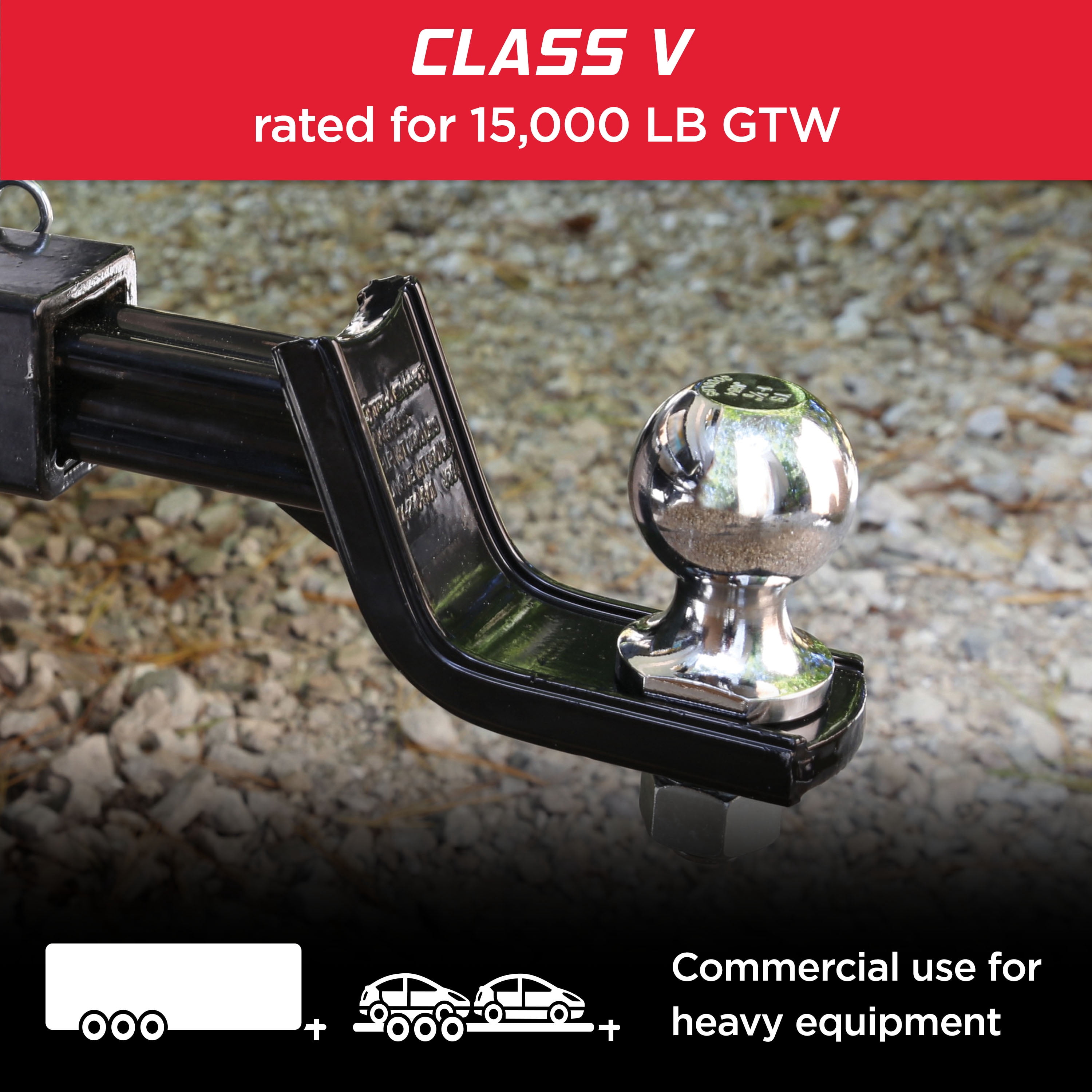 TowSmart 7284 Class V X-Mount Ball Mount, 3 in Drop, 1 1/2 in Rise