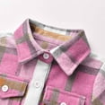 thumbnail image 4 of ATOGUTA Boys Water Resistant Winter Coat Parka Jacket Long Sleeve Button Down Plaid Flannel Shirt Pink, Size 3M-10, 4 of 5
