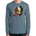 thumbnail image 1 of Mens Big Chief Dream-Catcher Long Sleeve Tee Shirt, 2XL Stonewashed Blue (TALL Size), 1 of 5