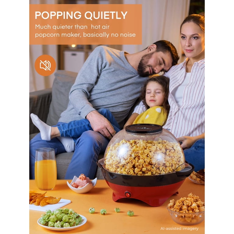 Housnat 6-Quart Electric Popcorn Popper, Red photo 5