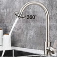 thumbnail image 3 of Brushed Nickel Finish Kitchen Sink Faucet Aerator Stainless Steel 360 Degree Swivel Dual Spray Water Saver, 3 of 5