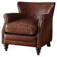 thumbnail image 3 of Acme Leeds Rolled Arm Accent Chair in Vintage Dark Brown, 3 of 5