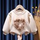 thumbnail image 3 of Suéter de felpa para niñas, suéter informal de cuello redondo a la moda para bebés de otoño, sudadera cálida de princesa para invierno, chaqueta para niños de 0 a 6 años, 3 of 5