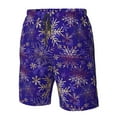 thumbnail image 4 of Balery blue purple Snowflake Traje de Baño Estilo Hawaiano para Hombre, Shorts de Secado Rápido con Bolsillos-X-Large, 4 of 6