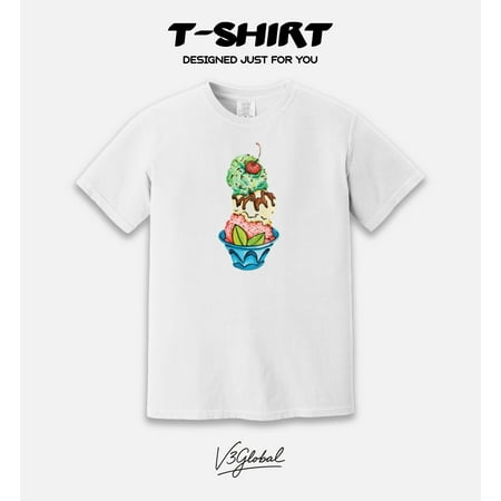 A Classic Delicious Looking Ice Cream Sundae Dessert Art Comfort Color T-Shirt up to size 4XL
