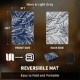 thumbnail image 5 of SIXHOME Outdoor Rug with LED Strip Lights 8'x10' Waterproof Reversible Patio Rug Portable Tropical Indoor Outdoor Rug Plastic Straw Rug for RV Camping Garden Picnic Deck Backyard Blue and Gray, 5 of 8