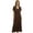 Coffee, variant on Women's Short Sleeve V-Neck Nightgown, Long Length Comfortable Sleep Dress for Bedtime, Summer Nights, and Home Loungewear, Soft and Breathable Fabric-Beige
