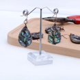 thumbnail image 4 of Pendientes de concha de abulón de mar envueltos a mano del árbol de la vida para mujer, alambre de cobre envejecido francés JM, 4 of 5