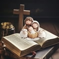 thumbnail image 2 of 2D Nativity Rotating Ornament Acrylic Christmas Decoration With Stable Base For Home Office Desk Display, 2 of 9