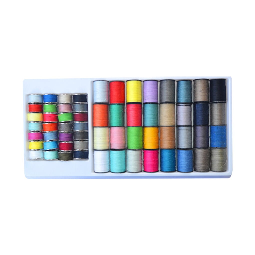 60PCS Embroidery Metal Thread Sewing Craft Bobbins and Sewing Machine Thread 
