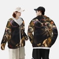thumbnail image 4 of Fotbe Pug Wearing Sunglasses Flowers Chaqueta con Protección Solar UPF 50+ para Hombre y Mujer, Camisa con Capucha y Bolsillos-X-Large, 4 of 7