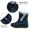thumbnail image 4 of Northblanc Snow Boots for Women Winter Warm Fur Lined Mid Calf Boots - Outdoor Womens Booties With Zipper, 4 of 8
