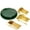Green, variant on Crown Display 200-Piece Disposable Plastic Party Set, Green And Gold, Service For 40
