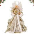 thumbnail image 7 of 13 Inch Elegant Angel Tree Topper with Soft Pinions, Lifelike Doll Ornament for Christmas Tree Top Decoration, Multi-Function Holiday Decor，D, 7 of 7