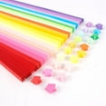 thumbnail image 7 of Five-Pointed Star Origami, 27 Assortment Colors Paper Star Strips, Lucky Star Decoration Paper Strips Hand Art Crafts, Paper Folded Star Gifts Expressing Blessings and Luck, 7 of 7