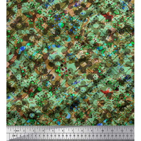 Soimoi Cotton Duck Fabric Check & Texture Decor Fabric Printed Yard 42 Inch Wide