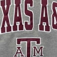 thumbnail image 4 of Men's Colosseum Heather Gray Texas A&M Aggies Arch & Logo Crew Neck Sweatshirt, 4 of 4