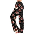 thumbnail image 3 of Trgacdwlo Women Halloween Pajama Pants Halloween Pumpkin Ghost Women's Pajama Bottoms Fall Elastic Waist Wide Leg Women's Sleep Pants, 3 of 8