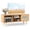 Natural, variant on Modern TV Stand for TVs up to 55" with Rattan& Glass Sliding Doors, Entertainment Center Media Console for Living Room, Bedroom,Natural