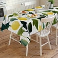thumbnail image 4 of Summer Lemon Rectangle Tablecloth, Yellow Fruits Pastoral Green Botanical Waterproof & StainResistant Tablecloth, Washable Oil-proof Table Cover for Dining/Party/Wedding/Camping/Buffet 54x108 In, 4 of 9