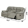 thumbnail image 2 of Denali Faux Leather Upholstered Loveseat Made With Wood Finished in Gray, 2 of 5
