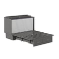 thumbnail image 3 of Pemberly Row Solid Wood Frame Full Size Murphy Bed Chest with Mattress in Gray, 3 of 20