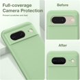 thumbnail image 4 of KOMI for Google Pixel 8 Case, Liquid Silicone Case with 2X Screen Protectors, Full Body Protective Cover, Shockproof, Slim Phone Case, Anti-Scratch Soft Microfiber Lining 6.2", Green, 4 of 5