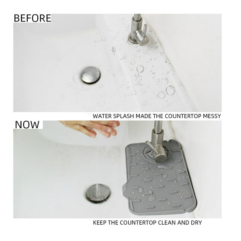 Double-sided Sink Countertop Protector Mat Silicone Faucet Water Catcher  Mat