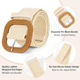 thumbnail image 2 of Zhengup Woven Belt for Women Straw Elastic Stretch Waist Belt Boho Belts Ladies Summer Beach Dress Belts, 2 of 8