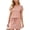 Pink, variant on ROHUUQUE Women Pajama Sets 2 Piece Cotton Short Sleeve Crew Neck Top Side Split Drawstring Skirt Pjs Outfits