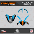 thumbnail image 2 of Kalair GFX Graphics Kit for Ktm DUKE 890 (2018-2023) Orange-crew Series, 2 of 4