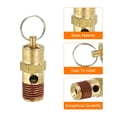 thumbnail image 4 of Uxcell 1/4" Male NPT Safety Valve, Pressure Release Valve for Air Compressor, 250 PSI Set Pressure, 4 of 5