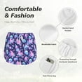 thumbnail image 3 of JUNZAN White Skull Flower Print Women's Athletic Gym Running Shorts with Phone Pockets - Workout Shorts-Large, 3 of 5