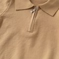 thumbnail image 4 of BMYJ Boys Collared Quarter Zip Knit Pullover Sweater, Polo Neck Long Sleeve Casual Sweater, Soft Knit Pullover for Toddler Boys, School Daily Fall Sweater (Khaki, 7-8 Years), 4 of 6