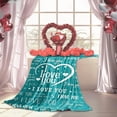 thumbnail image 3 of Valentine's Day Blanket Valentines Gifts for Women I Love You Soft Throw Blanket Anniversary Present for Boyfriend Husband from Girlfriend Wife Valentines Day Blanket for Him, 3 of 6