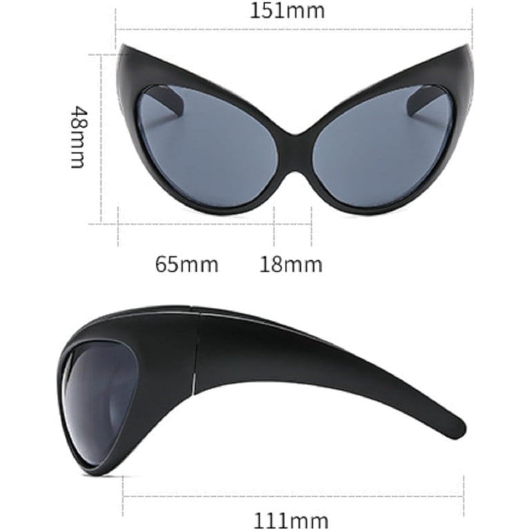 Oversized Y2K Cat Eye Sunglasses for Women Driving Running  display picture 3