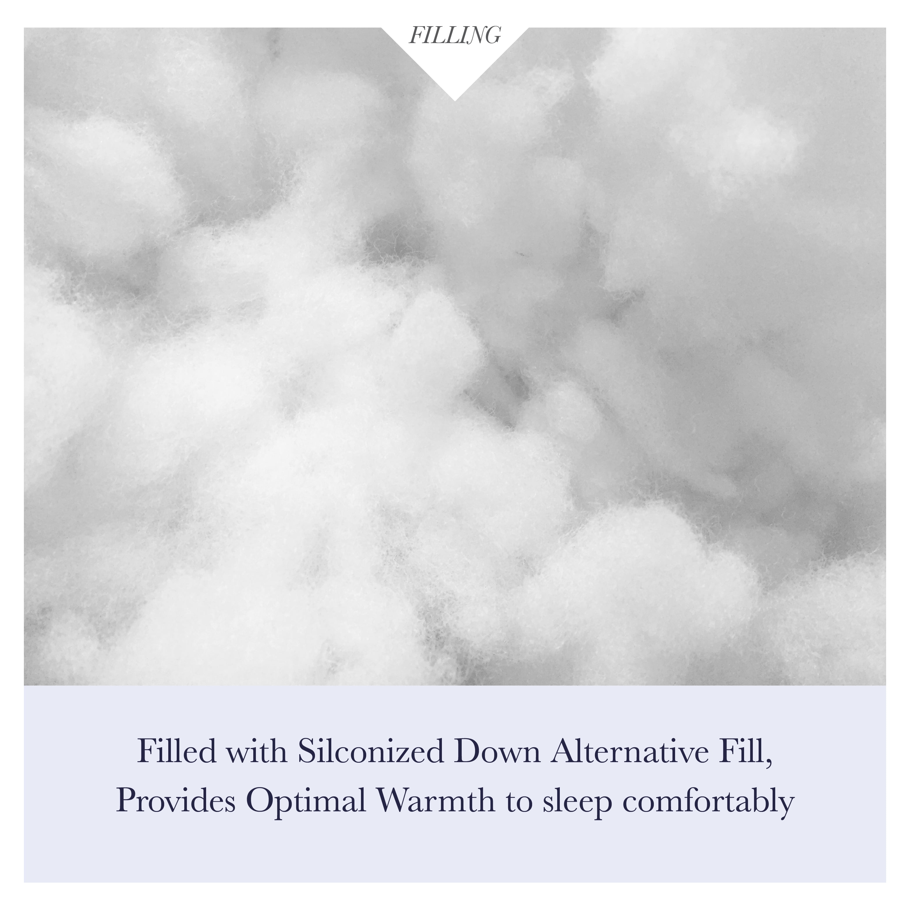 Delara Twin Size Down Alternative Duvet Insert 68x86 - Ultra-Soft GOTS Certified Organic Cotton Cover Hypoallergenic Snow Down Alternative-Filled Hotel Collection Comforter, 350 GSM