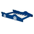 thumbnail image 6 of Full Size Race Car-Shaped Platform Bed with Wheels,Blue, 6 of 11