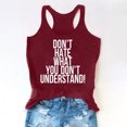 thumbnail image 2 of Tuphregyow Women's Clothes Beach Funny Graphic Racerback Camisole Oversized T Shirts for Women Crewneck Tank Top for Women Vests Sleeveless Blouses Summer Clothes for Teen Girls Y2K Clothing Wine XXL, 2 of 5