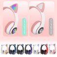 Kids Bluetooth Headphones,Safe Volume Limiting Cat Ear Headphones for