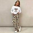 thumbnail image 5 of Cethrio Girls Graphic Outfit Sets, 2 Piece Long Sleeve Spring Fall Fashion Girls' Clothing Sets White Size 9-10 T, 5 of 7