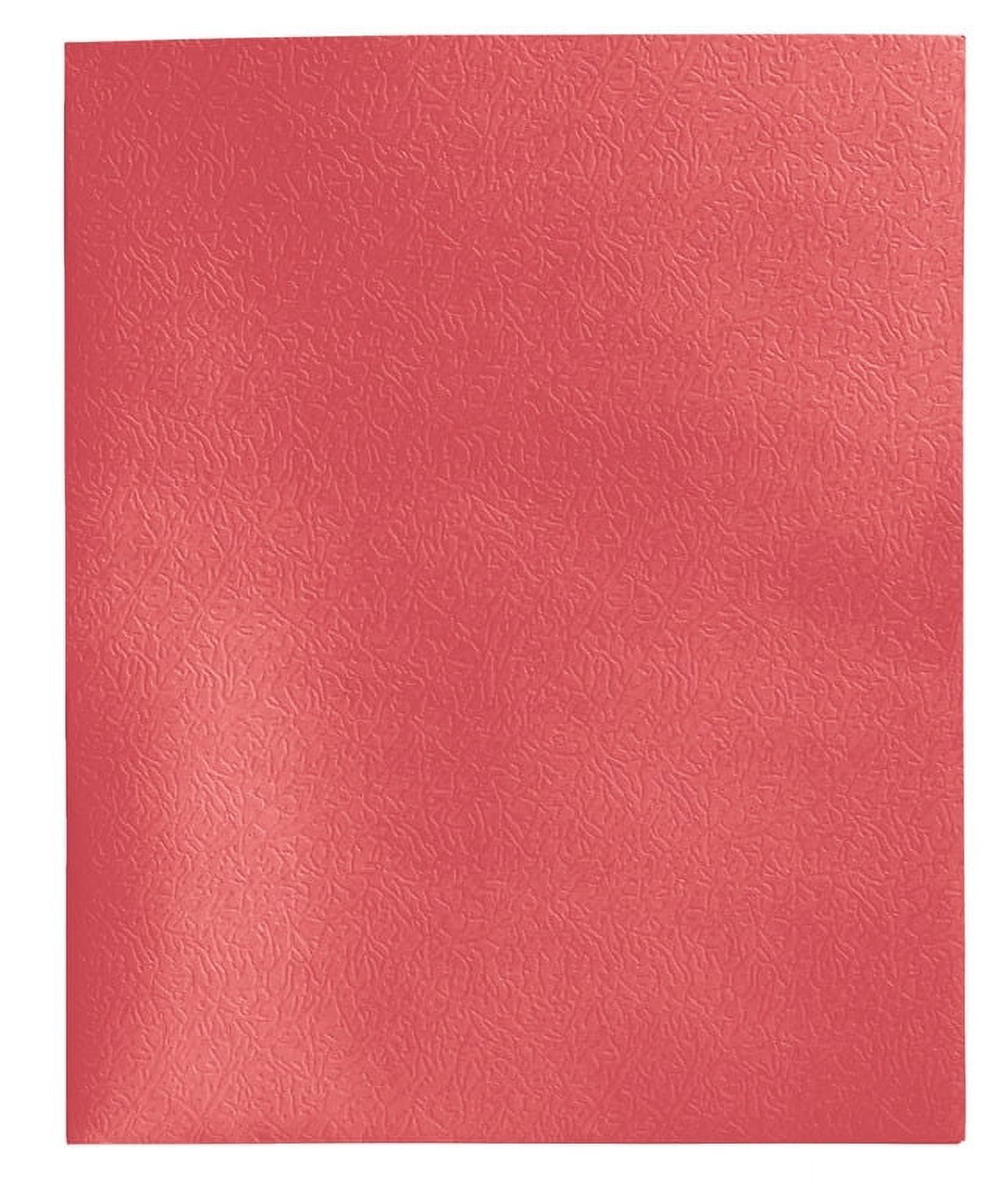 School Smart Leatherette 2-Pocket Folder, 9" x 12", Pack of 25