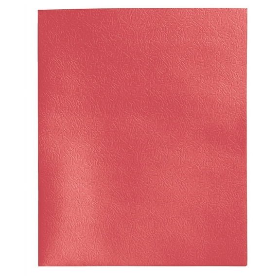 School Smart 2 Pocket Folder with Fasteners, Red, Pack of 25
