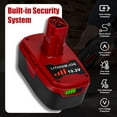 thumbnail image 2 of 2Pack 19.2V 6.0Ah Lithium Replacement Battery and Charger for Craftsman 19.2V Battery C3 130279005 1323903 130211004 11045 315.115410 315.11485  Drill Driver, 2 of 10