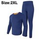 thumbnail image 2 of Conjunto de ropa interior térmica para hombre y mujer, cuello redondo suave y terciopelo, ropa interior térmica de otoño, capa base cálida de invierno (parte superior e inferior)., 2 of 8