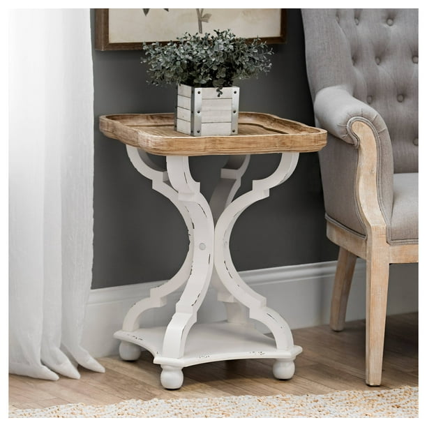 COZAYH Rustic Farmhouse Cottagecore Accent End Table