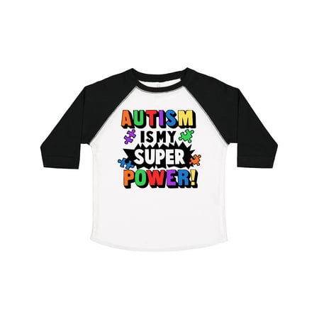 

Inktastic Autism is My Super Power with Puzzle Pieces Gift Toddler Boy or Toddler Girl T-Shirt